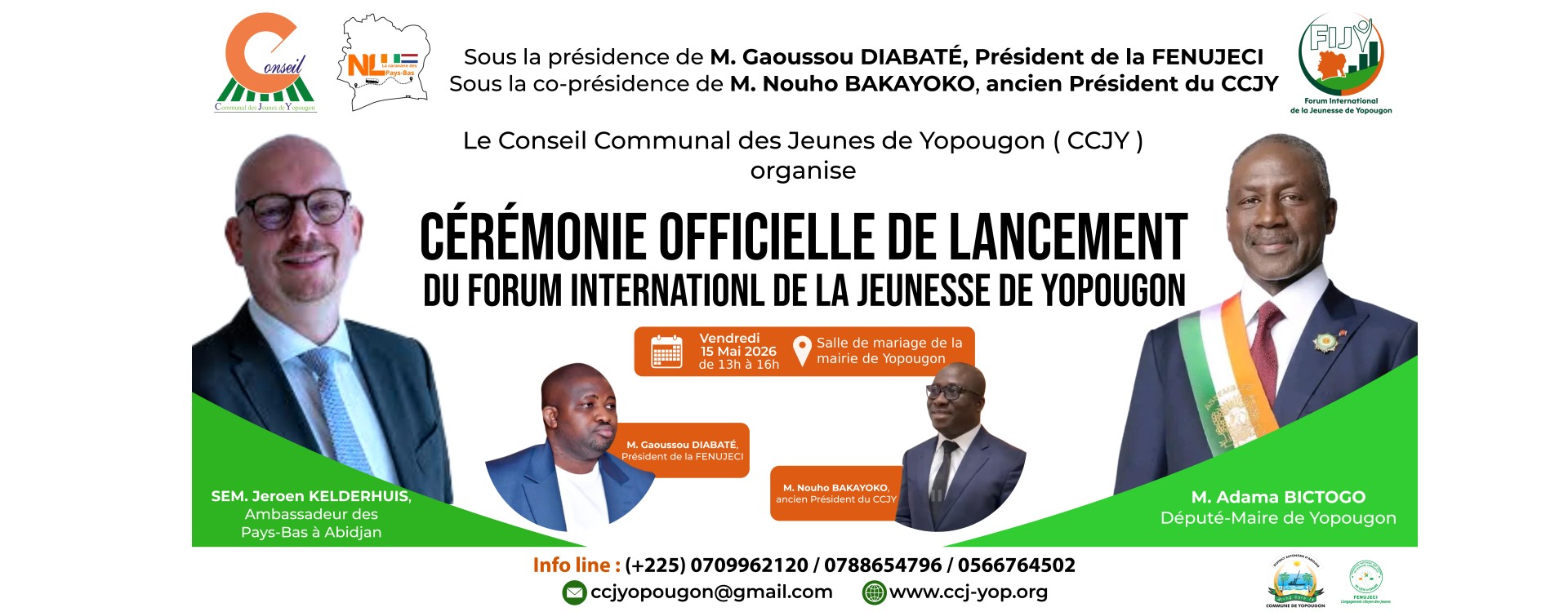 Cérémonie de lancement officiel du Forum International de la Jeunesse de Yopougon (FIJY 2026)
